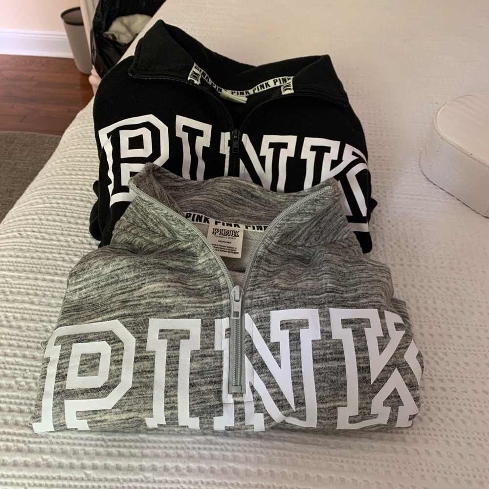 2 for 35 !!!! PINK half zip sweaters